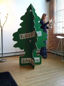 A creative holiday party decoration