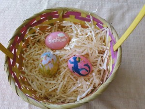 Easter eggs in their native habitat